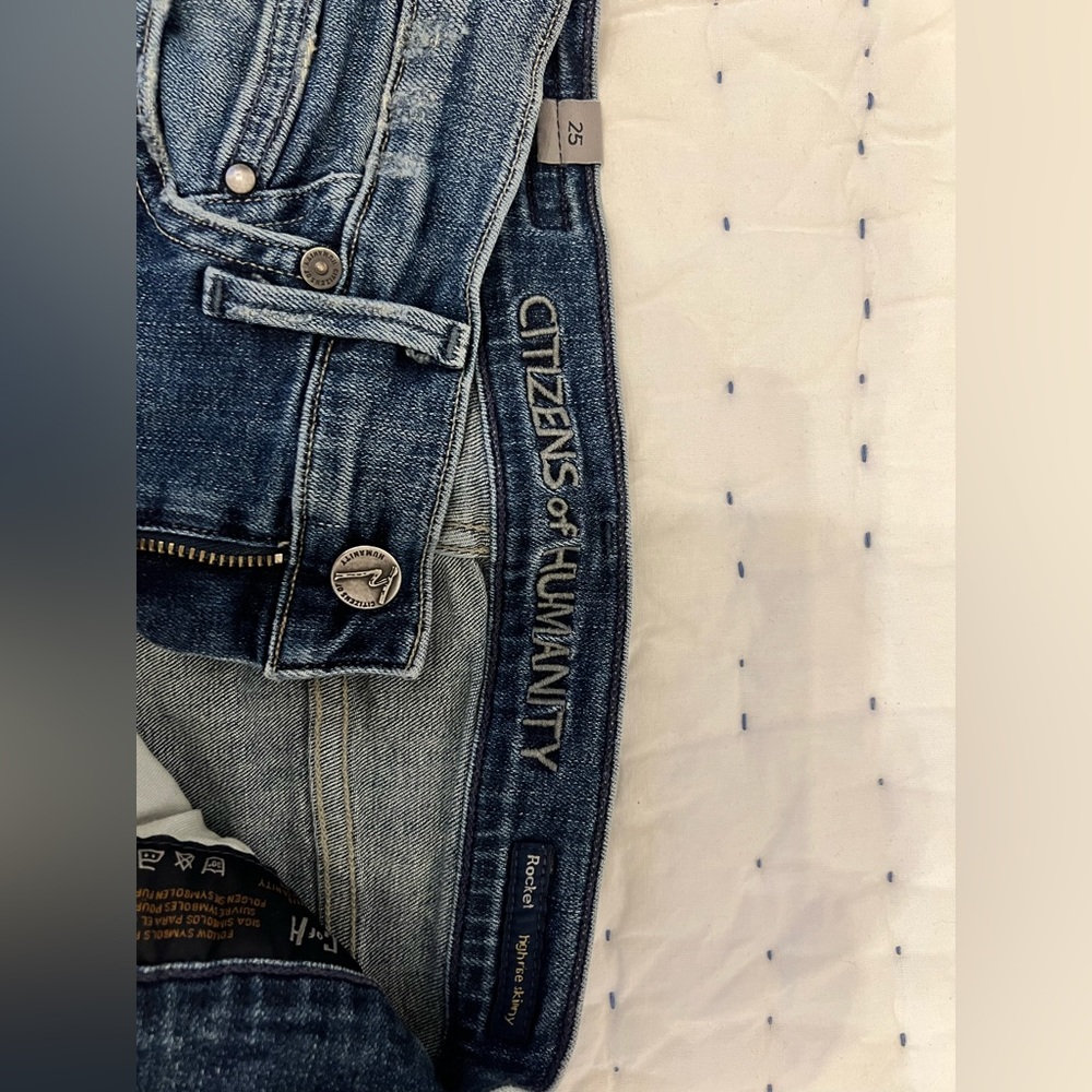 Citizens of Humanity - Rocket Crop high rise skinny - blue jeans - size 25